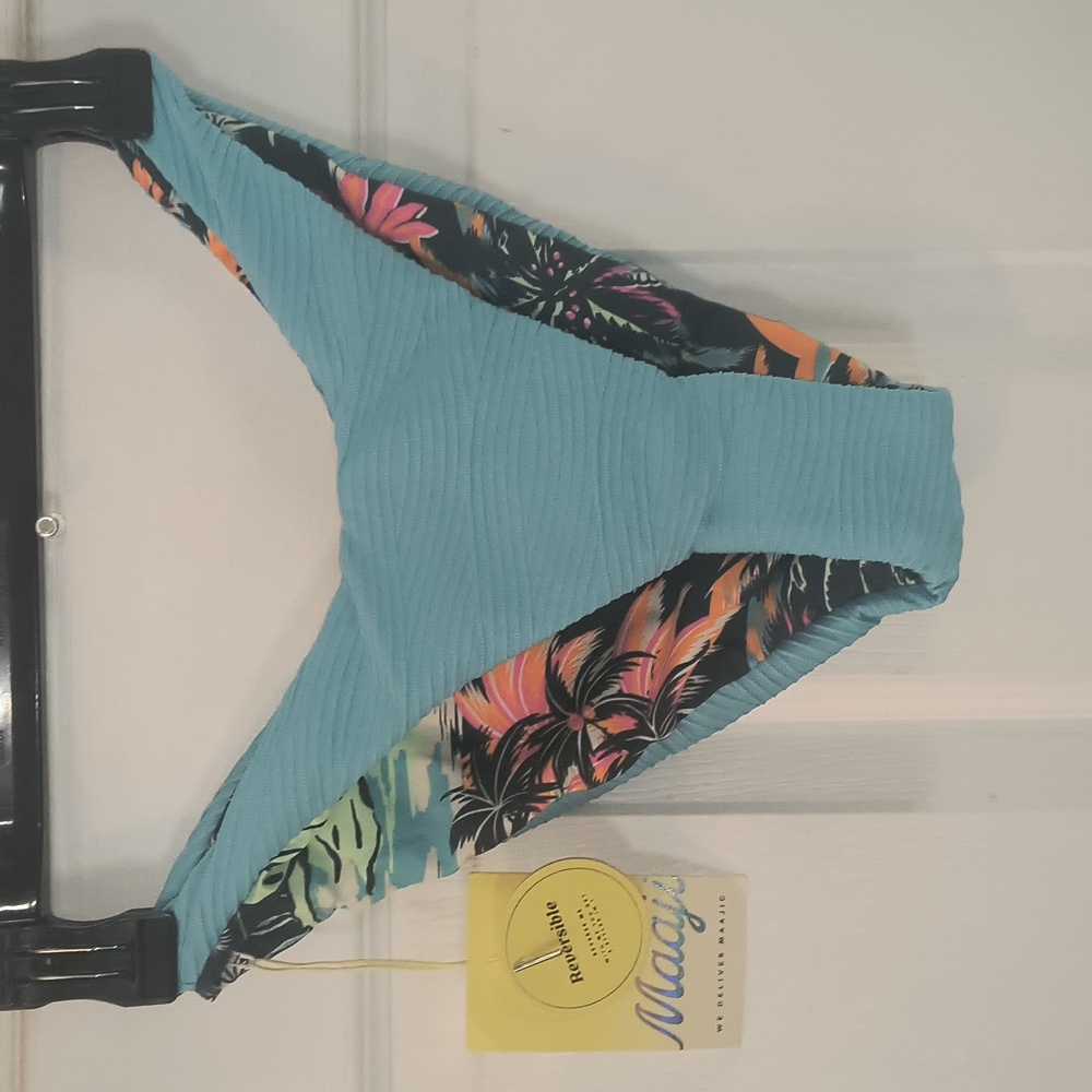 Maaji Sea Blue Splendour Reversible Bikini Bottom Size S NWT - Picture 3 of 7